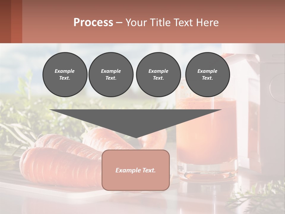 A Glass Of Juice Next To Carrots On A Table PowerPoint Template
