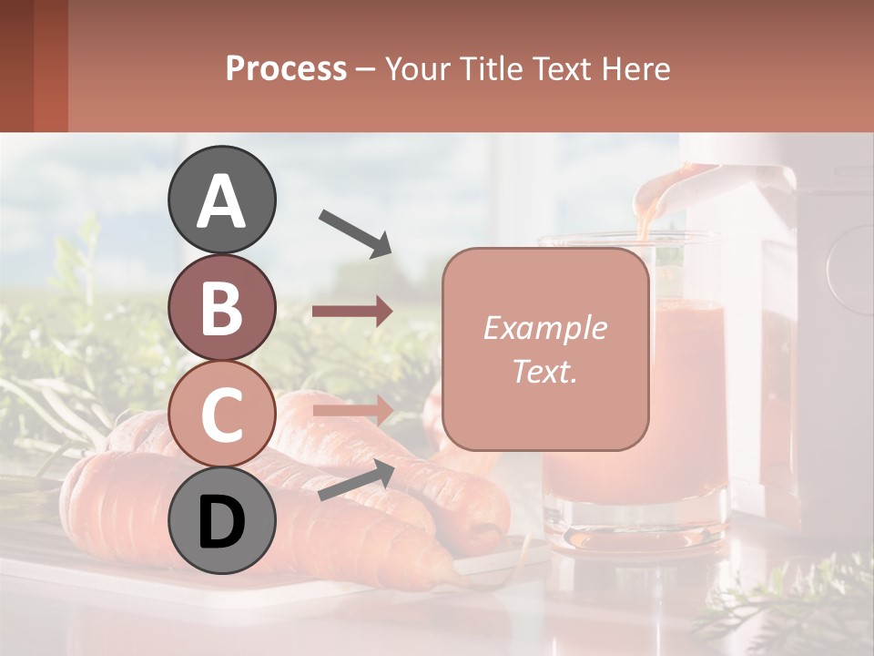 A Glass Of Juice Next To Carrots On A Table PowerPoint Template