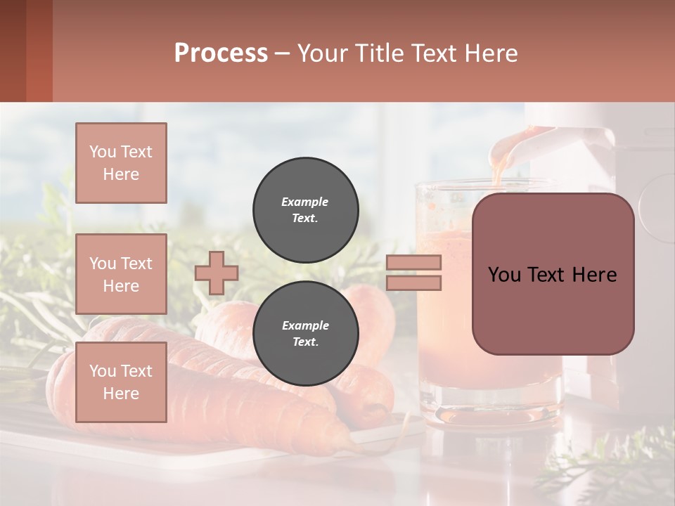 A Glass Of Juice Next To Carrots On A Table PowerPoint Template
