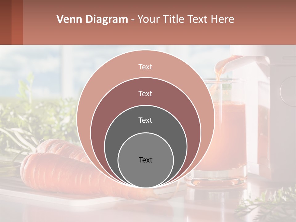 A Glass Of Juice Next To Carrots On A Table PowerPoint Template
