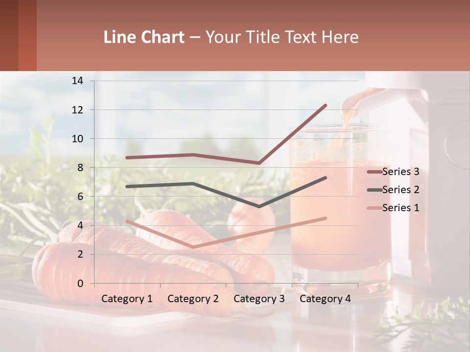 A Glass Of Juice Next To Carrots On A Table PowerPoint Template