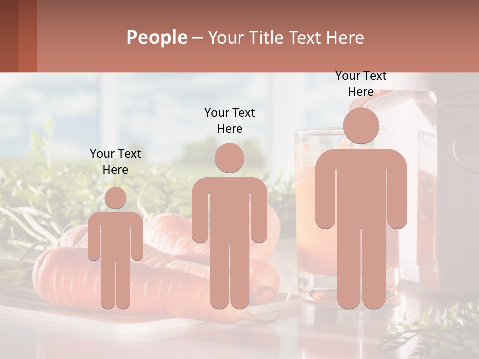 A Glass Of Juice Next To Carrots On A Table PowerPoint Template