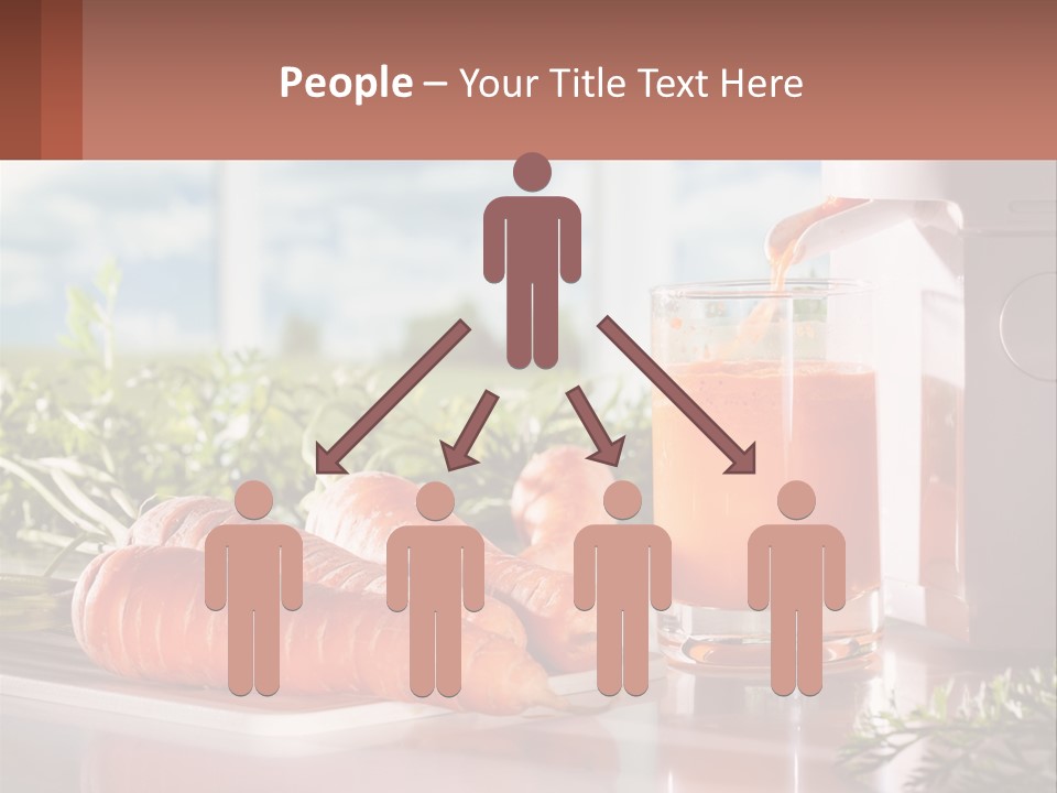A Glass Of Juice Next To Carrots On A Table PowerPoint Template