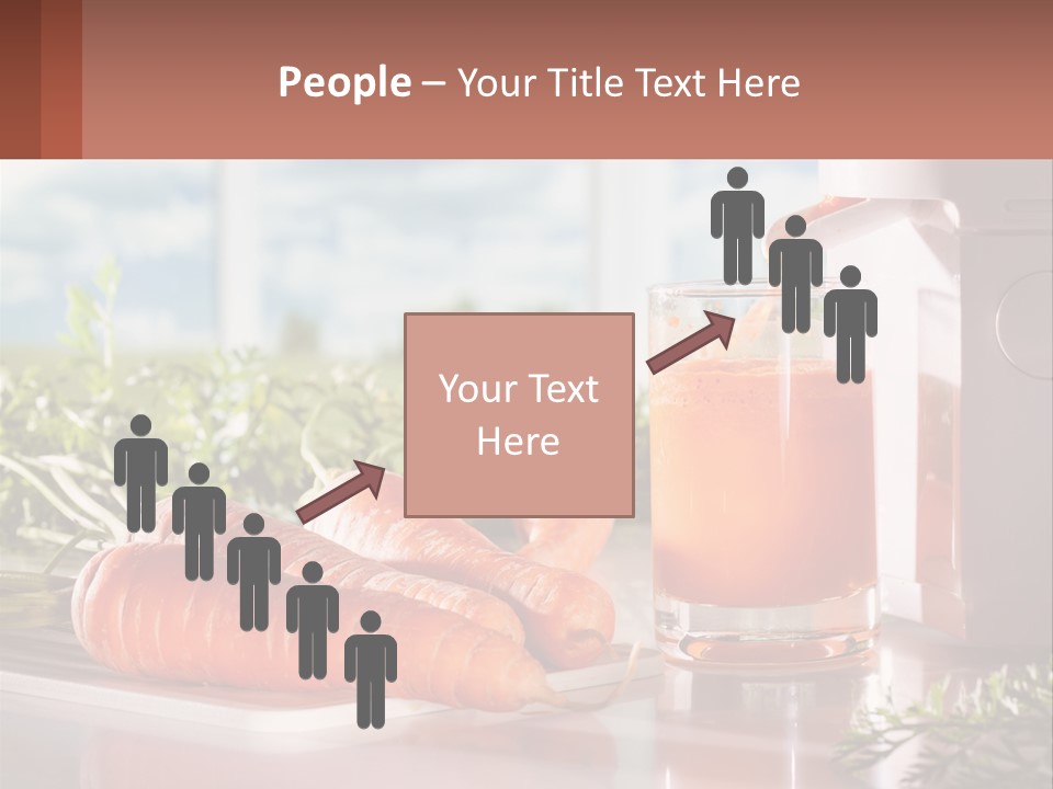 A Glass Of Juice Next To Carrots On A Table PowerPoint Template