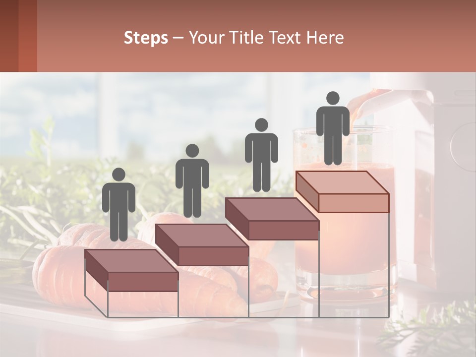 A Glass Of Juice Next To Carrots On A Table PowerPoint Template