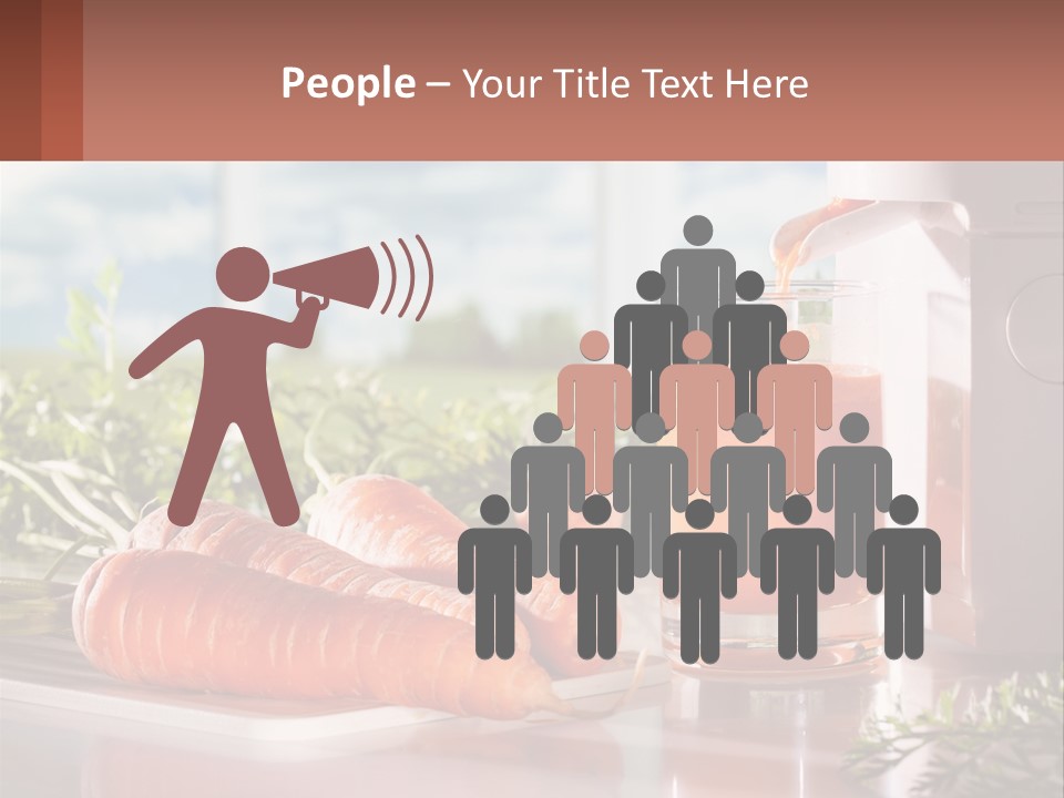 A Glass Of Juice Next To Carrots On A Table PowerPoint Template