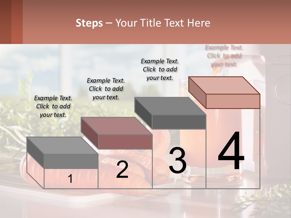 A Glass Of Juice Next To Carrots On A Table PowerPoint Template