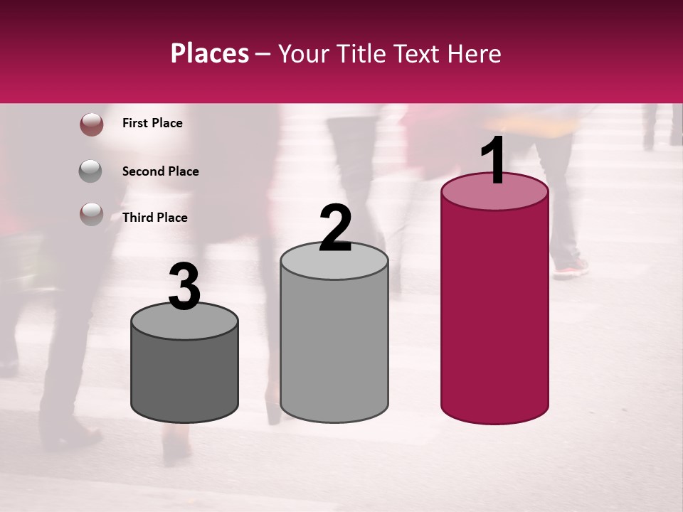 A Group Of People Walking Across A Street PowerPoint Template