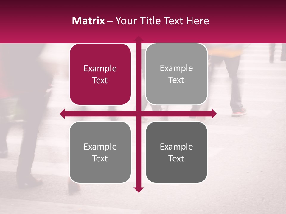 A Group Of People Walking Across A Street PowerPoint Template