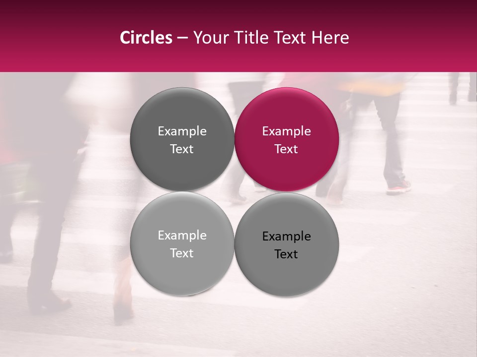 A Group Of People Walking Across A Street PowerPoint Template