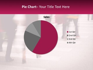 A Group Of People Walking Across A Street PowerPoint Template