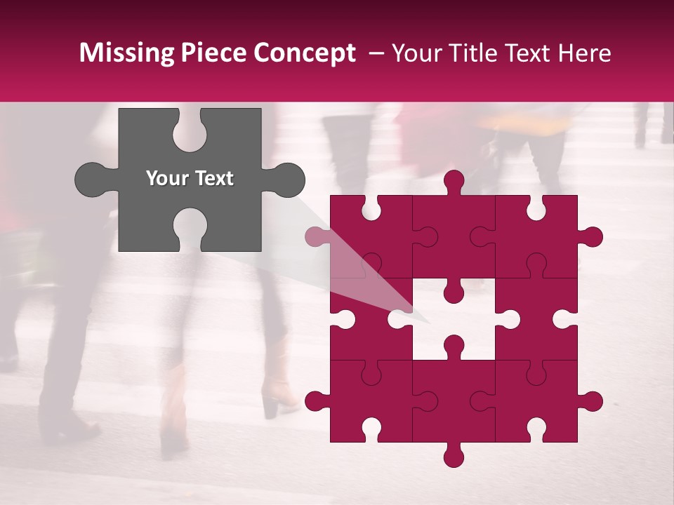 A Group Of People Walking Across A Street PowerPoint Template