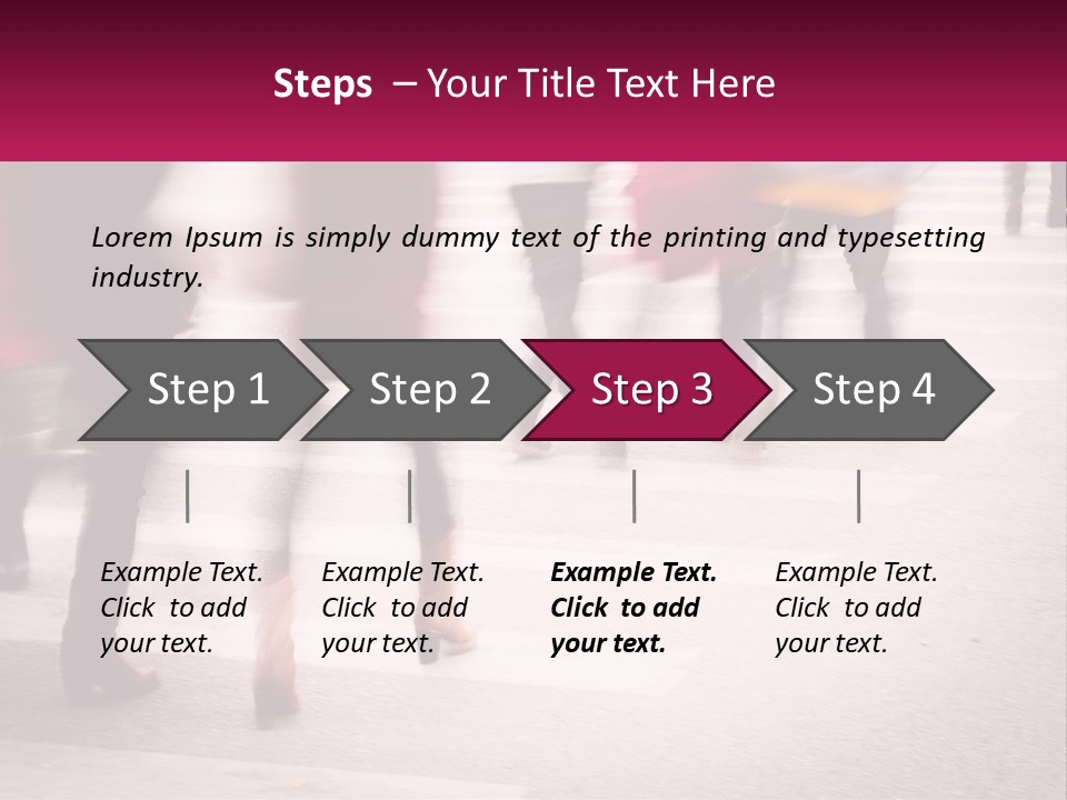 A Group Of People Walking Across A Street PowerPoint Template