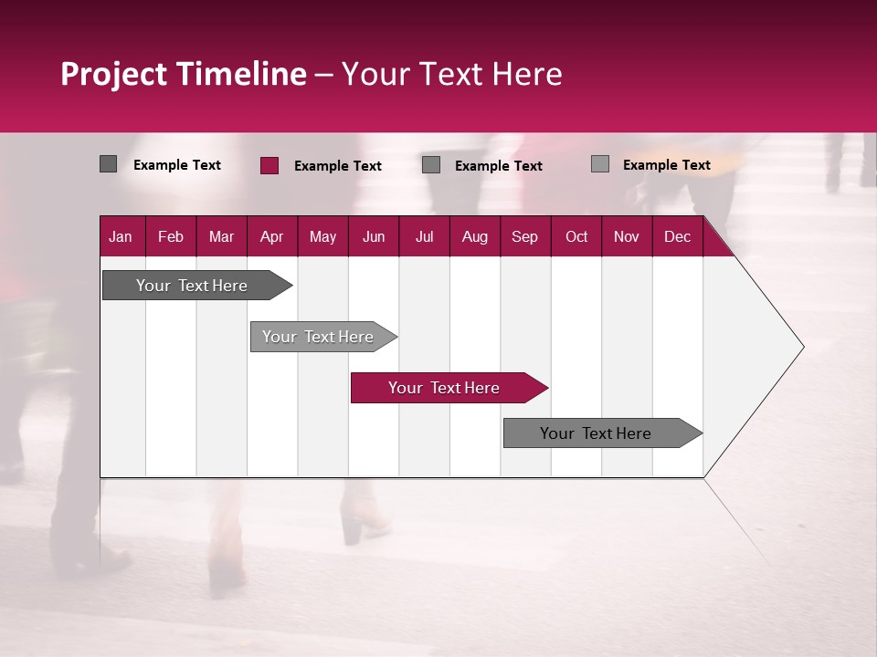 A Group Of People Walking Across A Street PowerPoint Template