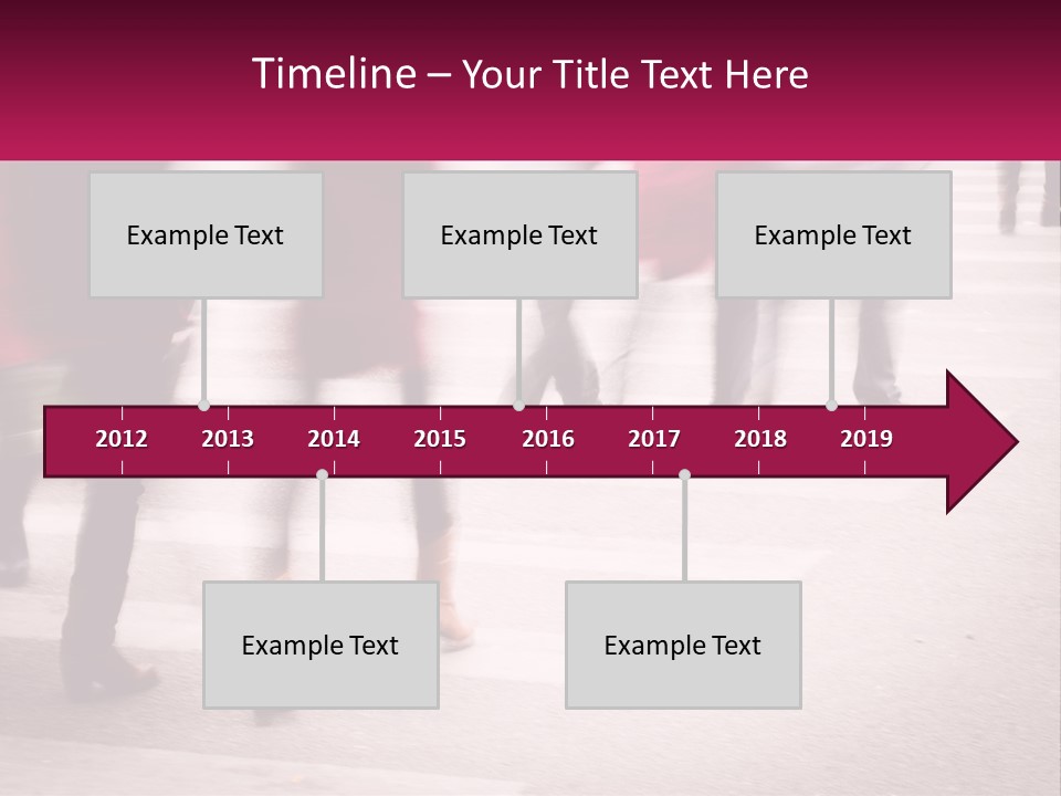 A Group Of People Walking Across A Street PowerPoint Template