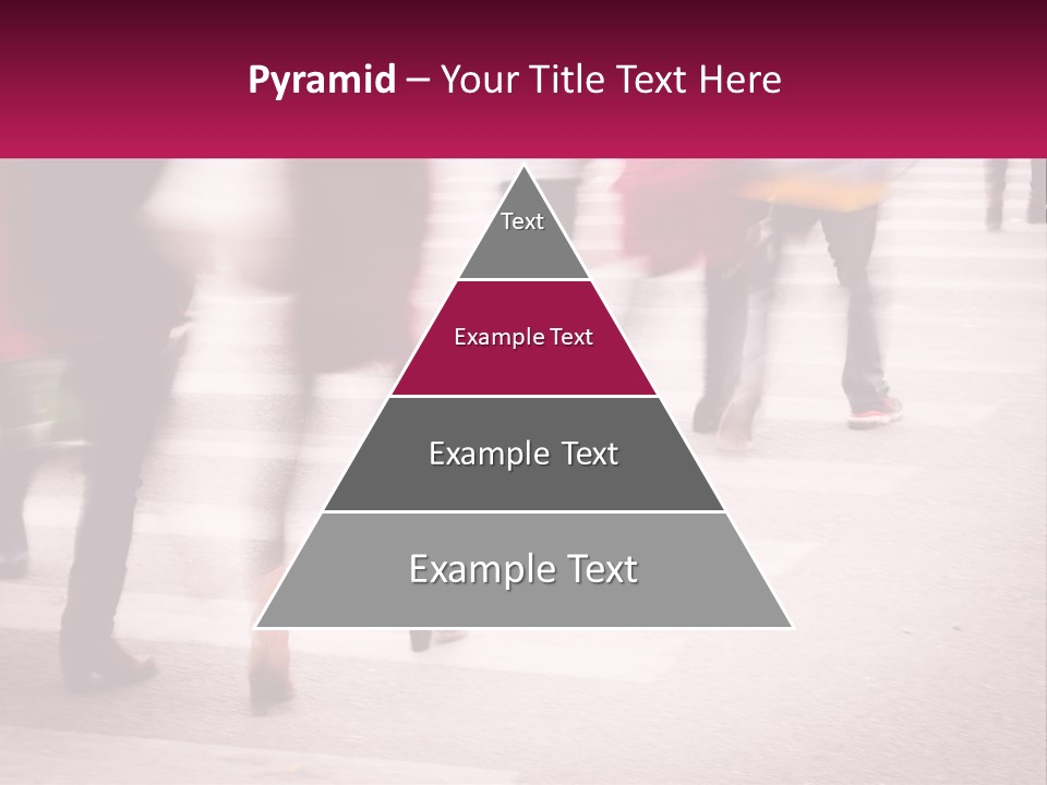 A Group Of People Walking Across A Street PowerPoint Template