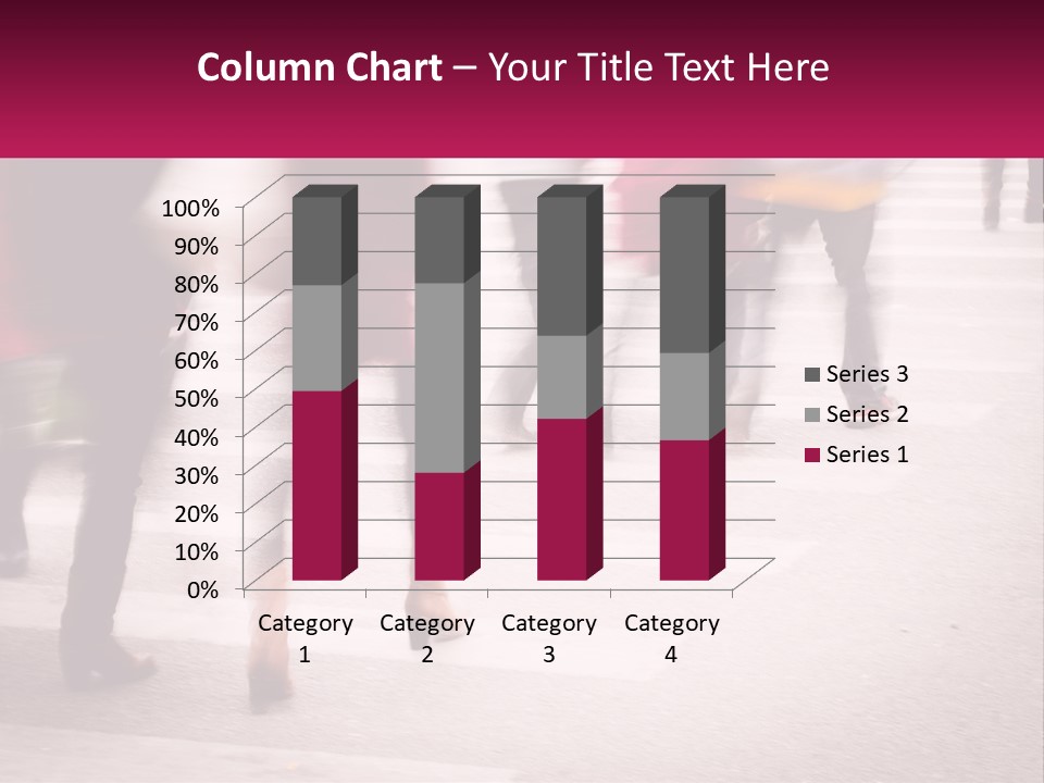 A Group Of People Walking Across A Street PowerPoint Template