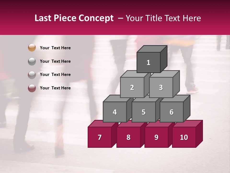 A Group Of People Walking Across A Street PowerPoint Template