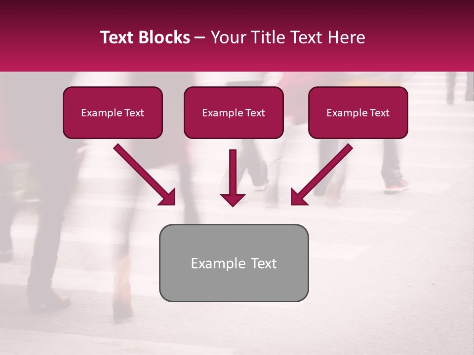A Group Of People Walking Across A Street PowerPoint Template