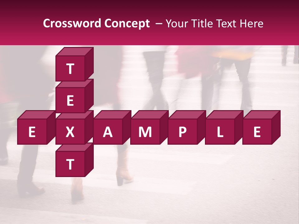 A Group Of People Walking Across A Street PowerPoint Template