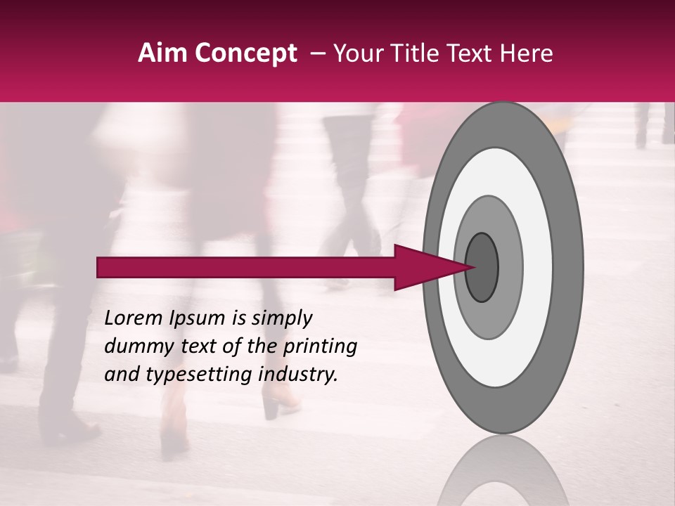 A Group Of People Walking Across A Street PowerPoint Template