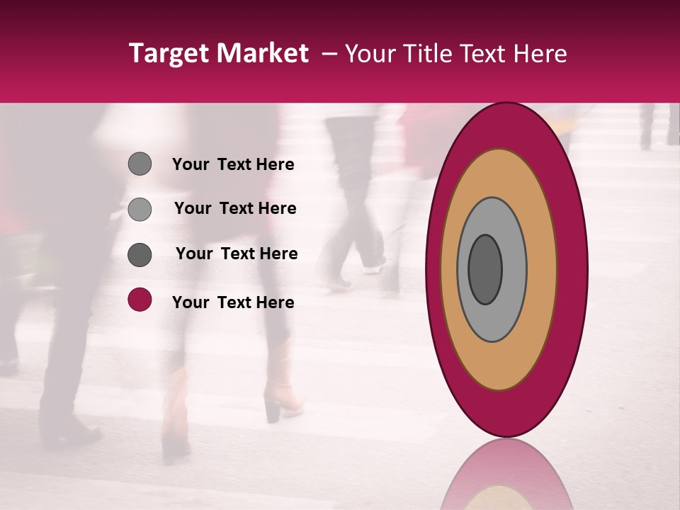 A Group Of People Walking Across A Street PowerPoint Template