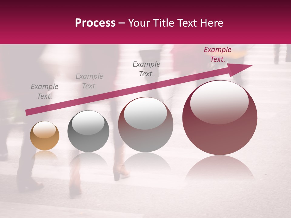 A Group Of People Walking Across A Street PowerPoint Template