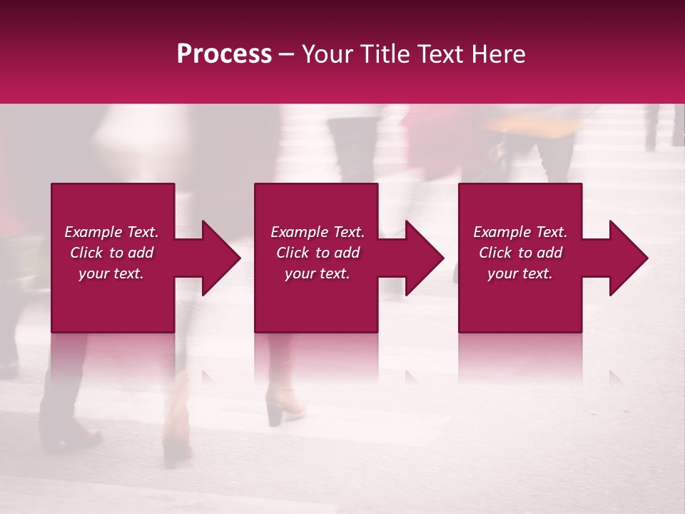 A Group Of People Walking Across A Street PowerPoint Template