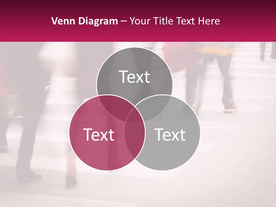 A Group Of People Walking Across A Street PowerPoint Template