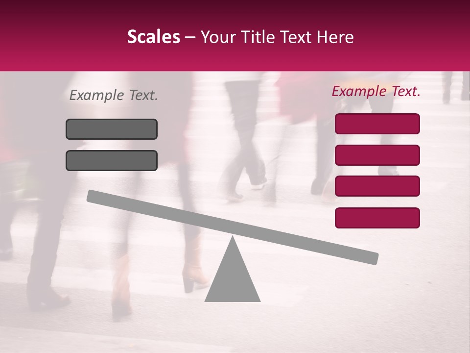 A Group Of People Walking Across A Street PowerPoint Template