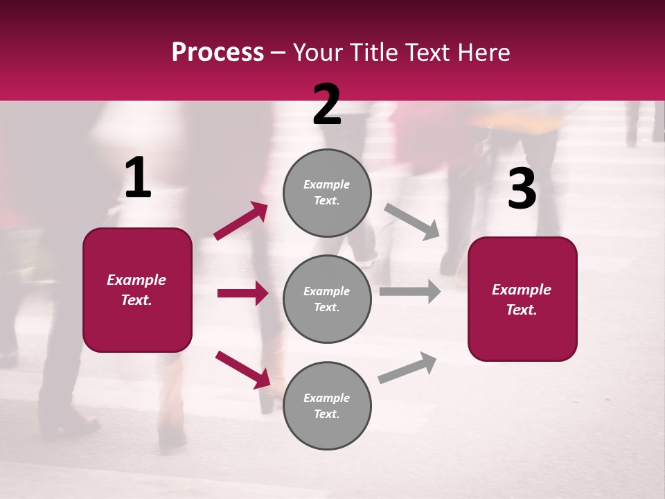 A Group Of People Walking Across A Street PowerPoint Template