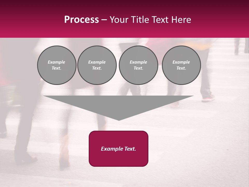 A Group Of People Walking Across A Street PowerPoint Template