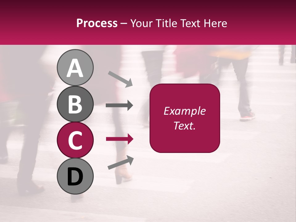 A Group Of People Walking Across A Street PowerPoint Template