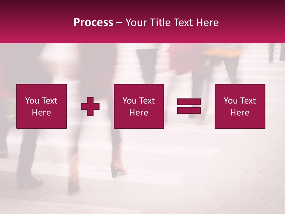 A Group Of People Walking Across A Street PowerPoint Template