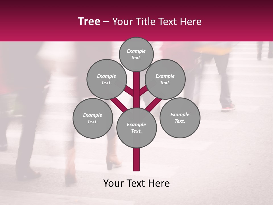 A Group Of People Walking Across A Street PowerPoint Template