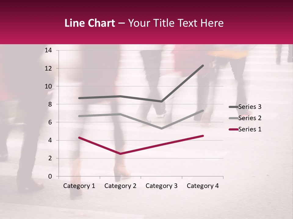 A Group Of People Walking Across A Street PowerPoint Template