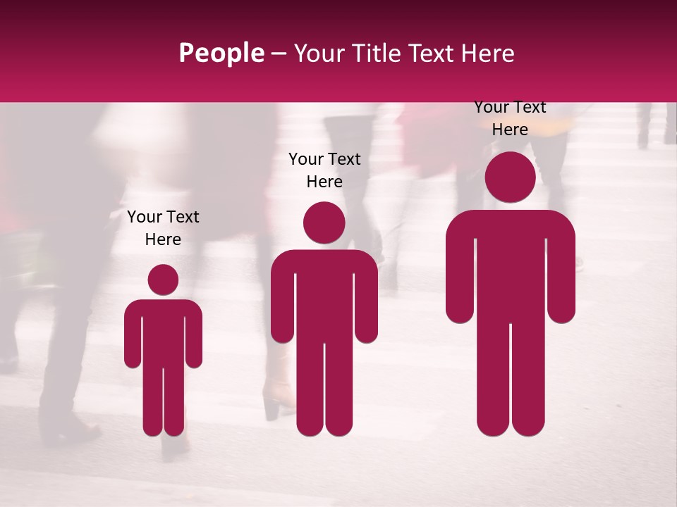 A Group Of People Walking Across A Street PowerPoint Template