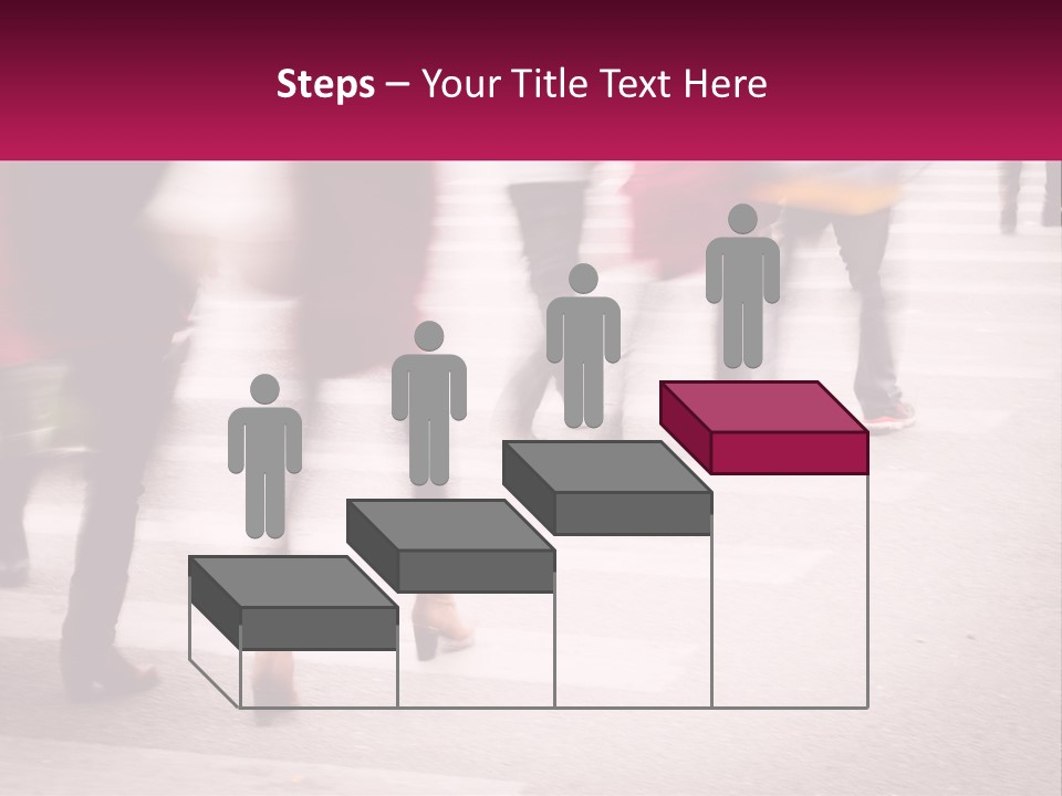 A Group Of People Walking Across A Street PowerPoint Template