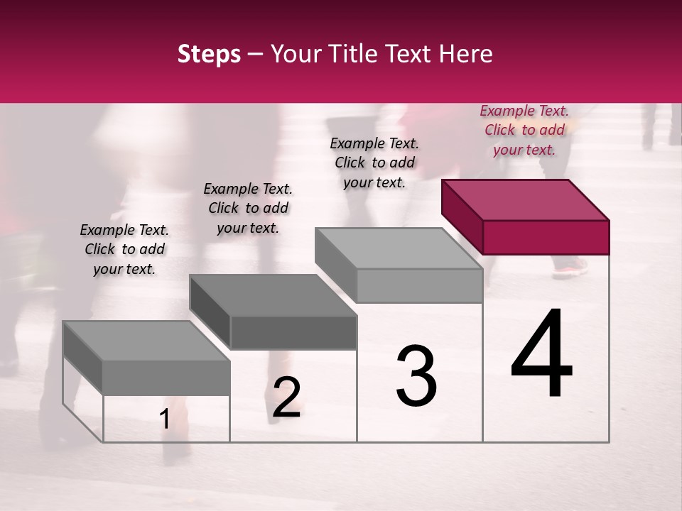 A Group Of People Walking Across A Street PowerPoint Template