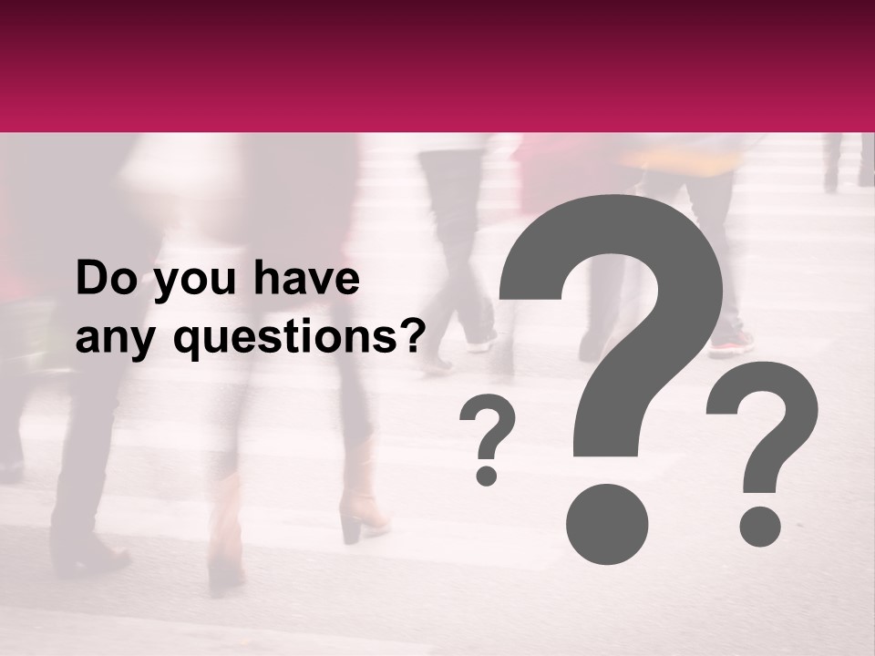 A Group Of People Walking Across A Street PowerPoint Template