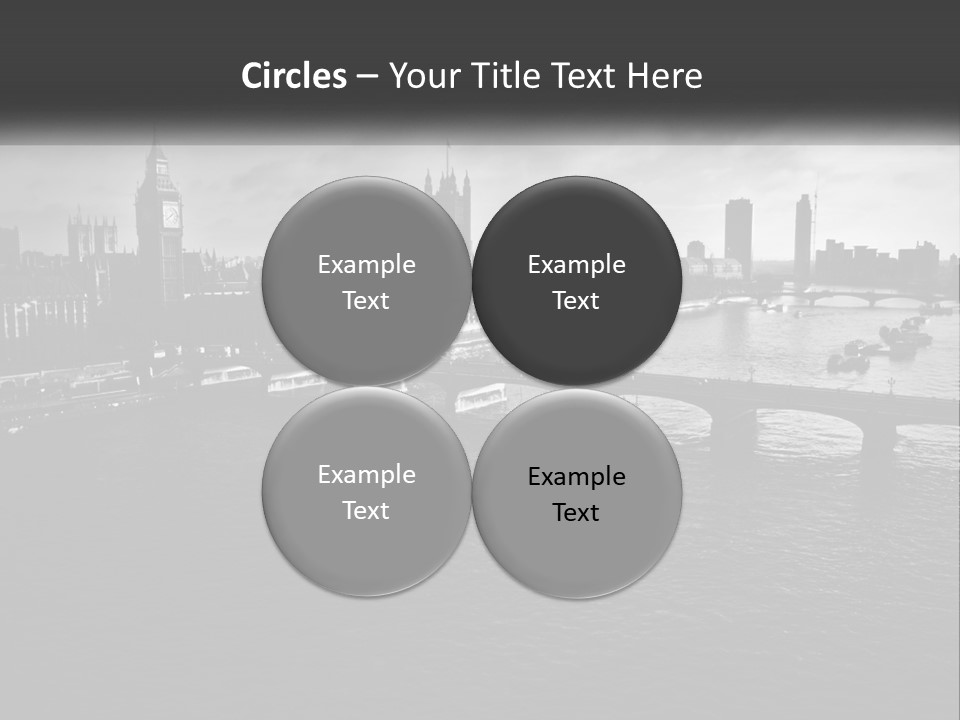 A Black And White Photo Of A Bridge Over A River PowerPoint Template
