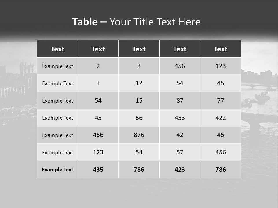 A Black And White Photo Of A Bridge Over A River PowerPoint Template