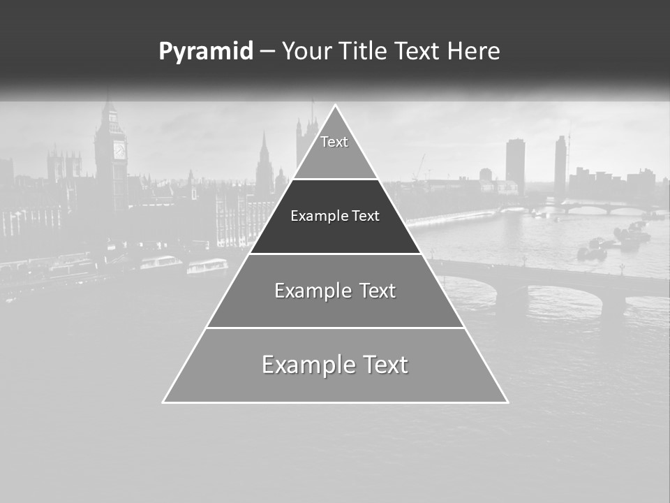 A Black And White Photo Of A Bridge Over A River PowerPoint Template