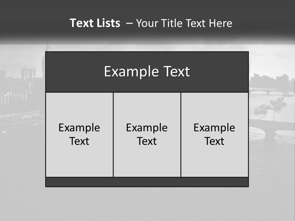A Black And White Photo Of A Bridge Over A River PowerPoint Template