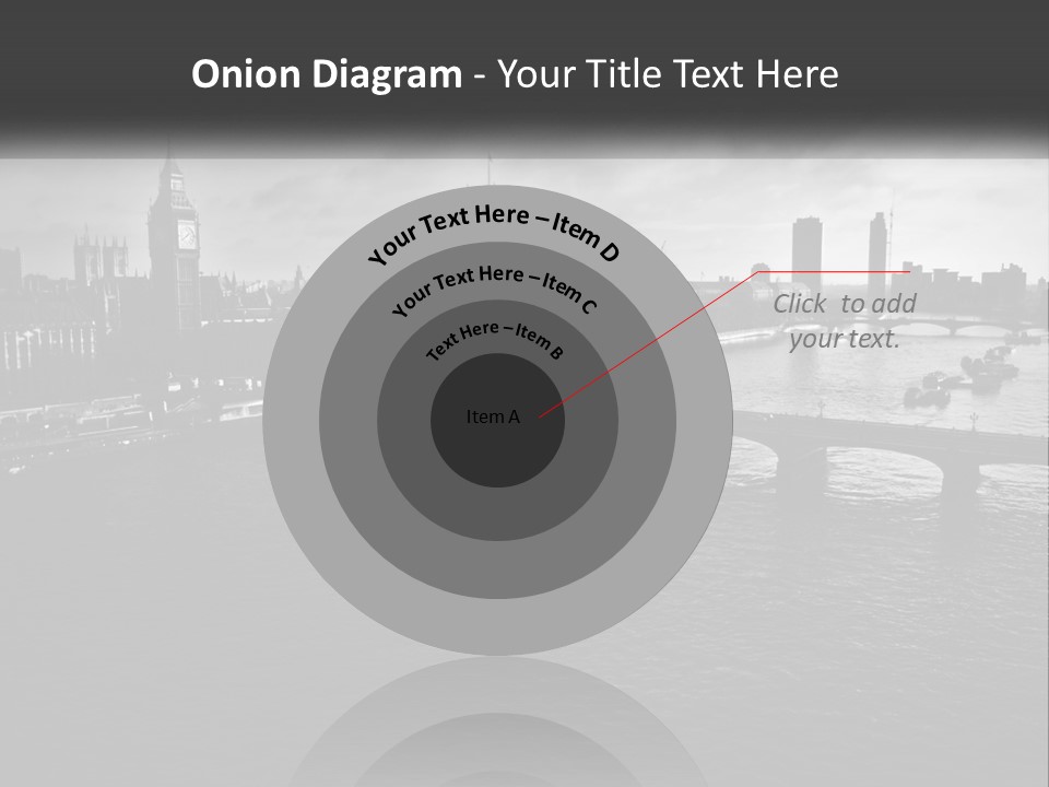A Black And White Photo Of A Bridge Over A River PowerPoint Template