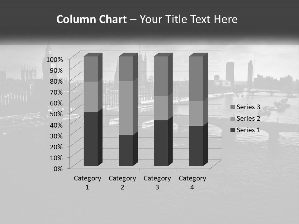 A Black And White Photo Of A Bridge Over A River PowerPoint Template