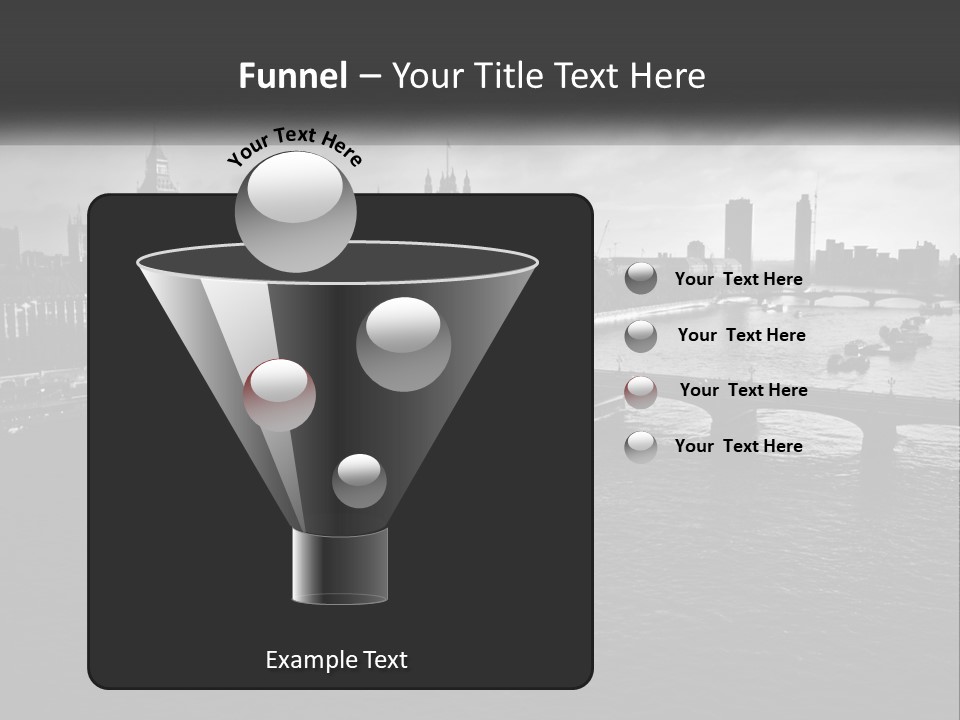A Black And White Photo Of A Bridge Over A River PowerPoint Template