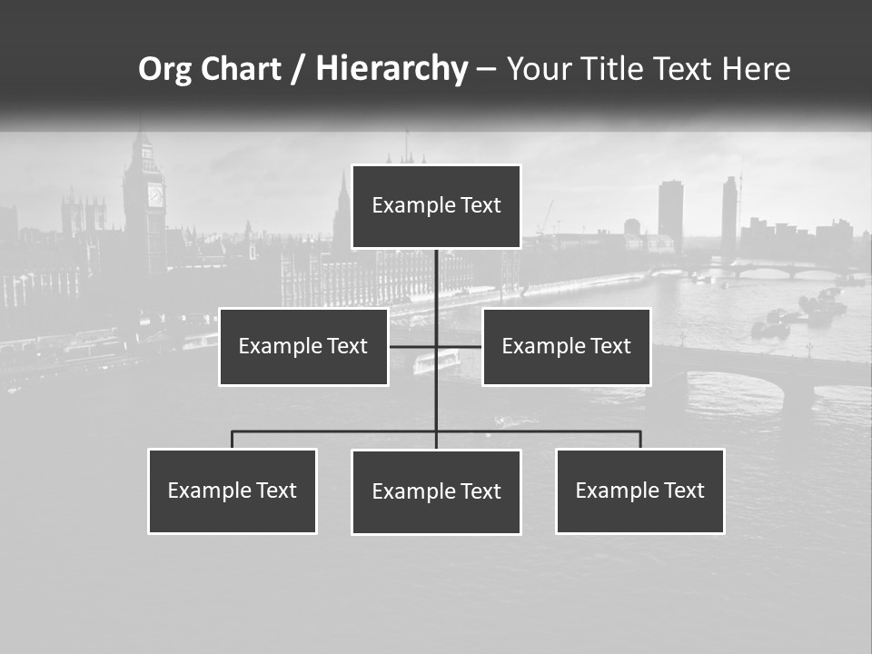 A Black And White Photo Of A Bridge Over A River PowerPoint Template