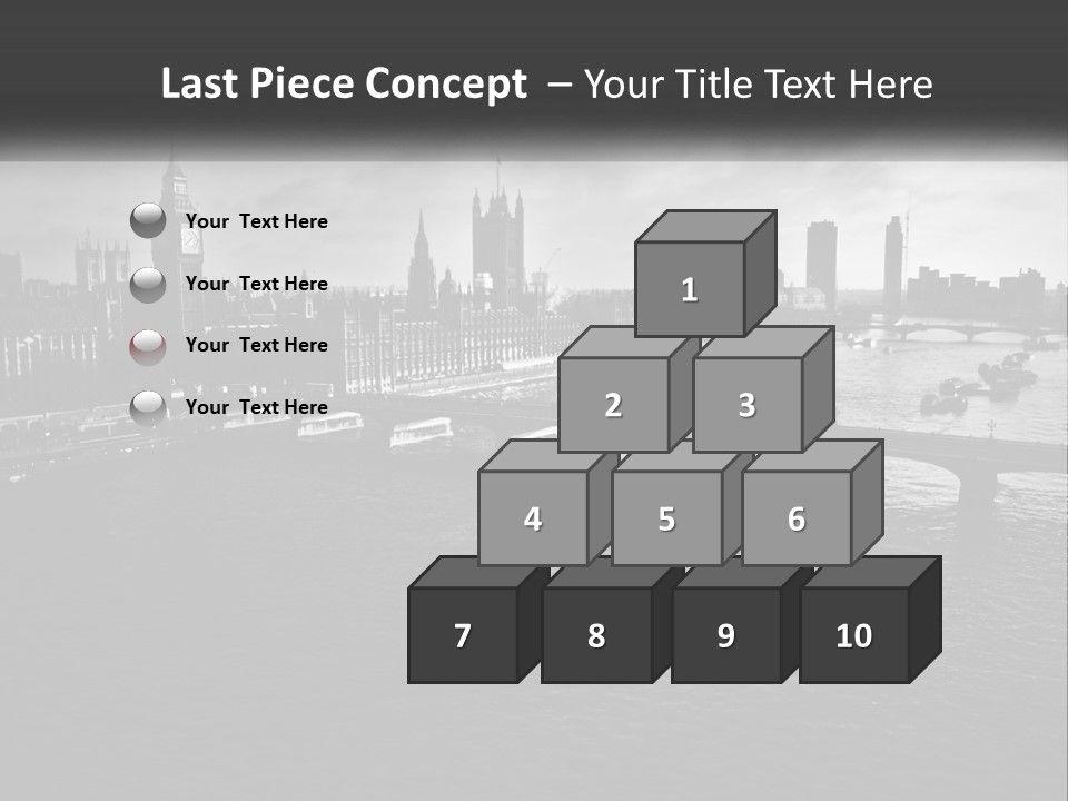 A Black And White Photo Of A Bridge Over A River PowerPoint Template