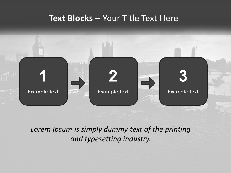 A Black And White Photo Of A Bridge Over A River PowerPoint Template